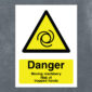 Danger Moving Machinery Risk Of Trapped Hands Sign
