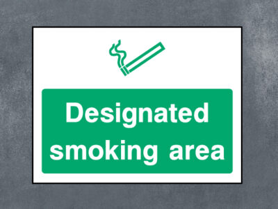 Designated smoking area sign – The Safety Sign Company