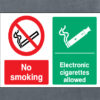 No smoking electronic cigarettes allowed sign